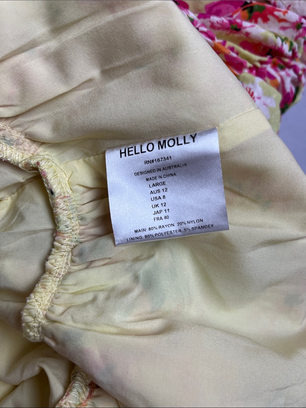 HELLO MOLLY ISLAND RADIANCE MINI DRESS FLORAL SIZE 8 - Picture 9 of 10